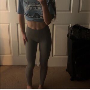 Seamless High-Waist Gray Leggings